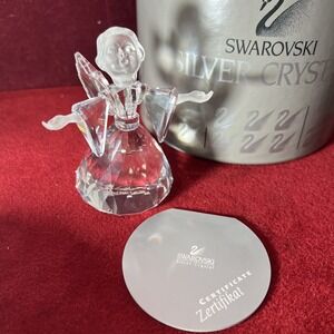 Swarovski Crystal Angel Figurine 19476 Cheerful Times 1995 Large 7475 NR 000 600